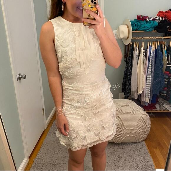 Roberto Cavalli White Floral Mini Dress XS - Picture 5 of 16